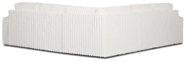 Teddy White Fabric Small Two-arm Sectional