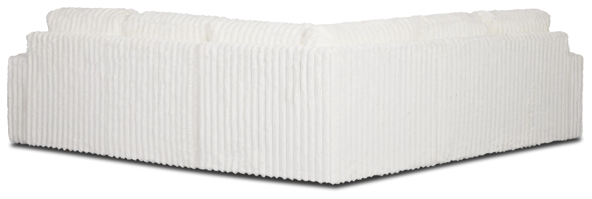 Teddy White Fabric Small Two-arm Sectional