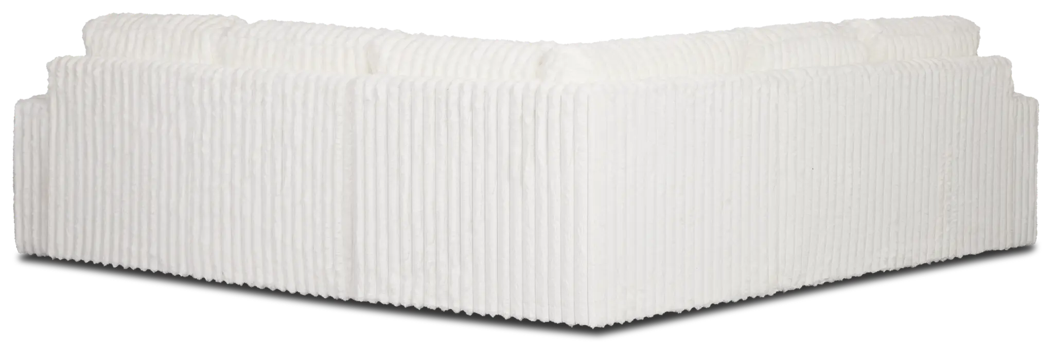 Teddy White Fabric Small Two-arm Sectional Teddy White Fabric Small Two-arm Sectional