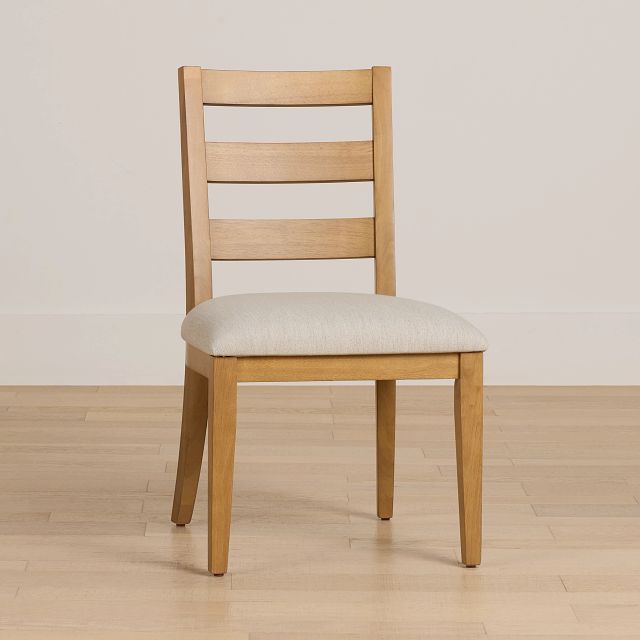 Tahoe Light Tone Slat Upholstered Side Chair