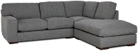 Veronica Dark Gray Down Right Bumper Sectional