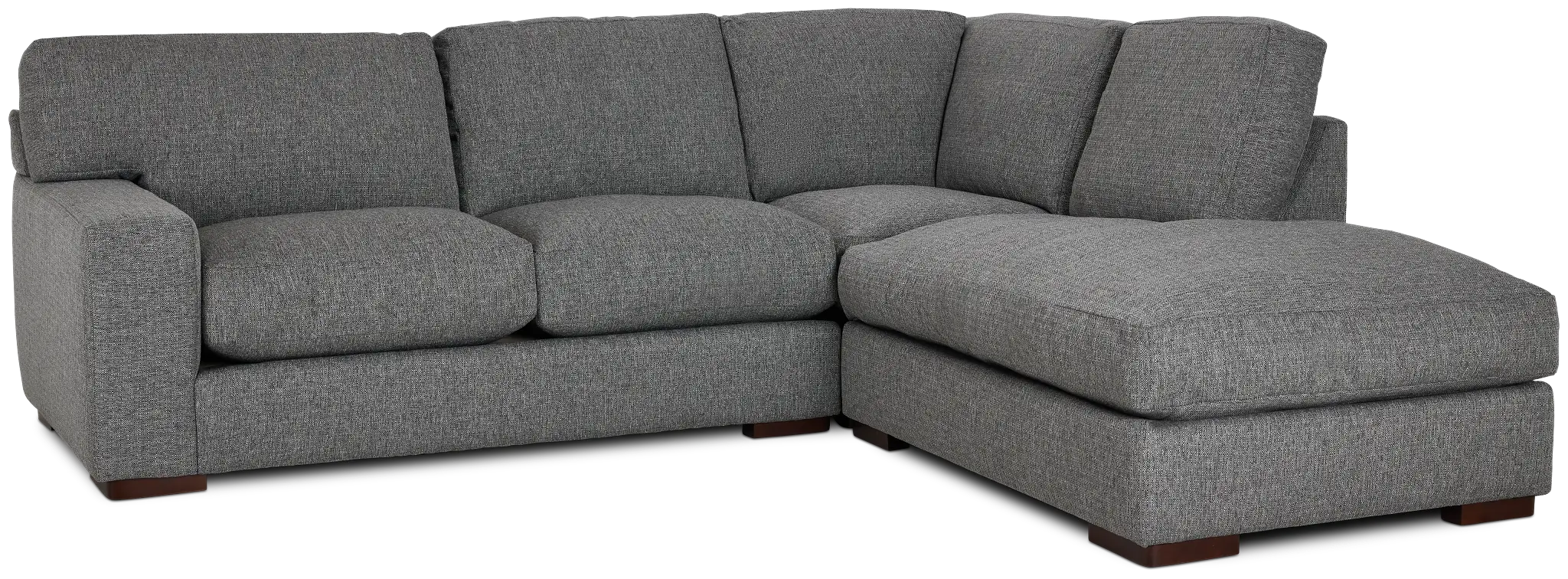 Veronica Dark Gray Down Right Bumper Sectional Veronica Dark Gray Down Right Bumper Sectional