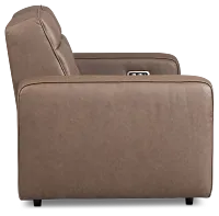 Sawyer Dark Brown Micro 2-piece Modular Power Reclining Sofa