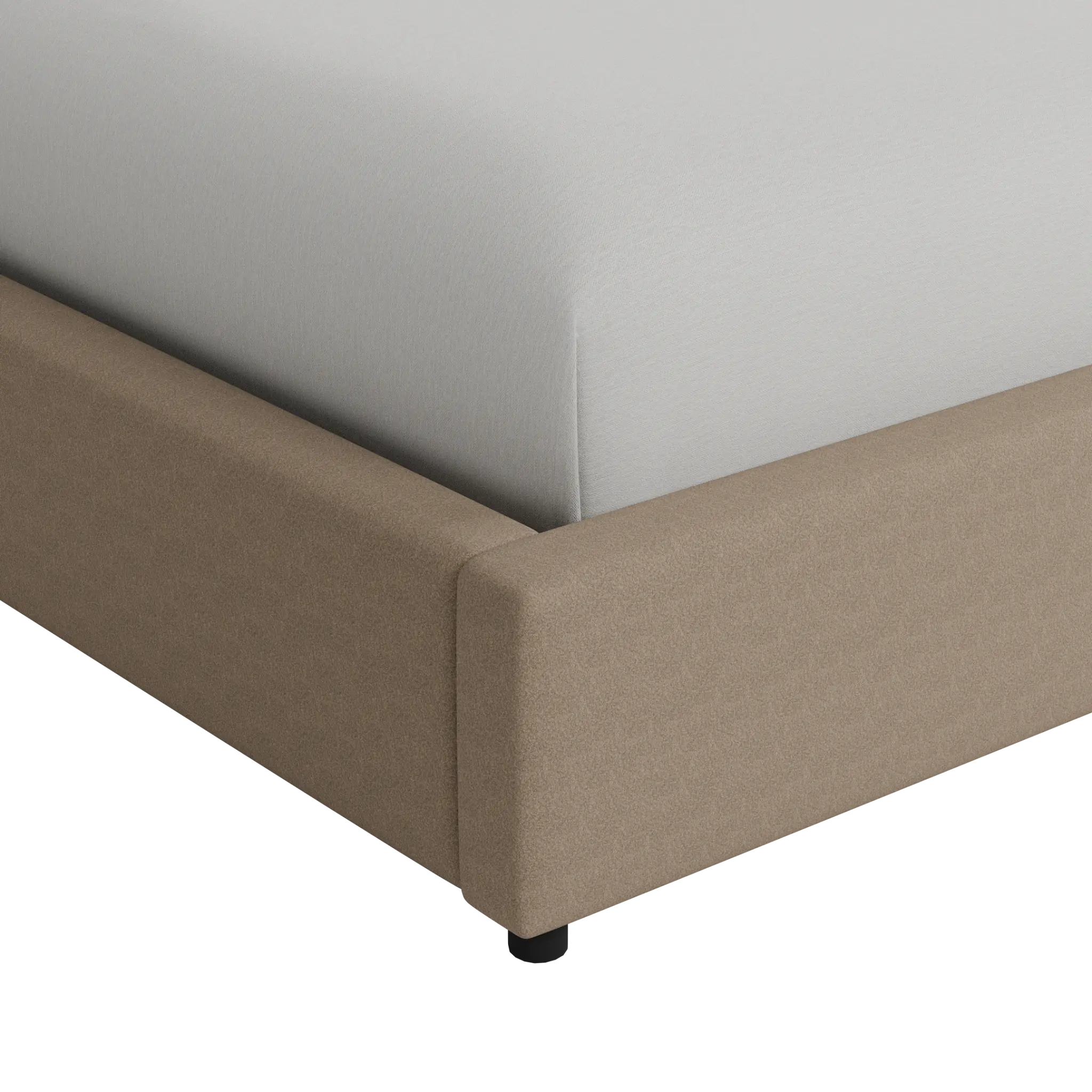 Grayton Merino Brown 54" Upholstered Platform Bed Grayton Merino Brown 54" Upholstered Platform Bed