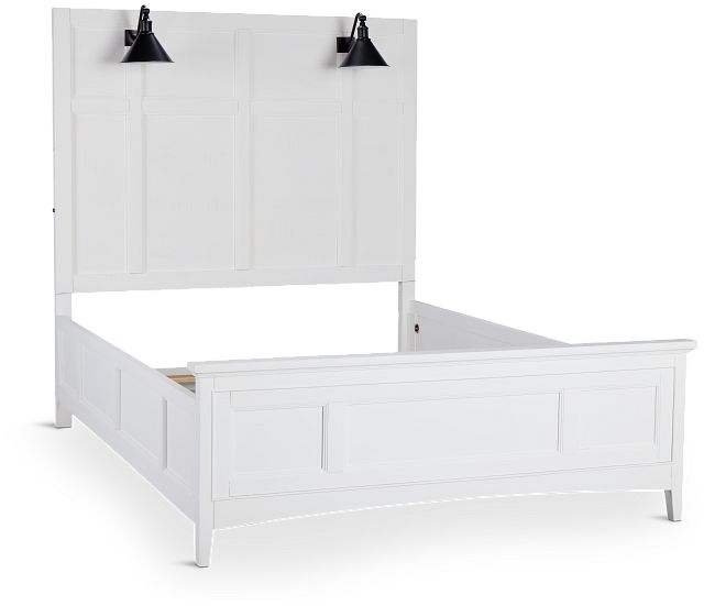 Heron Cove White Panel Bed With Lights