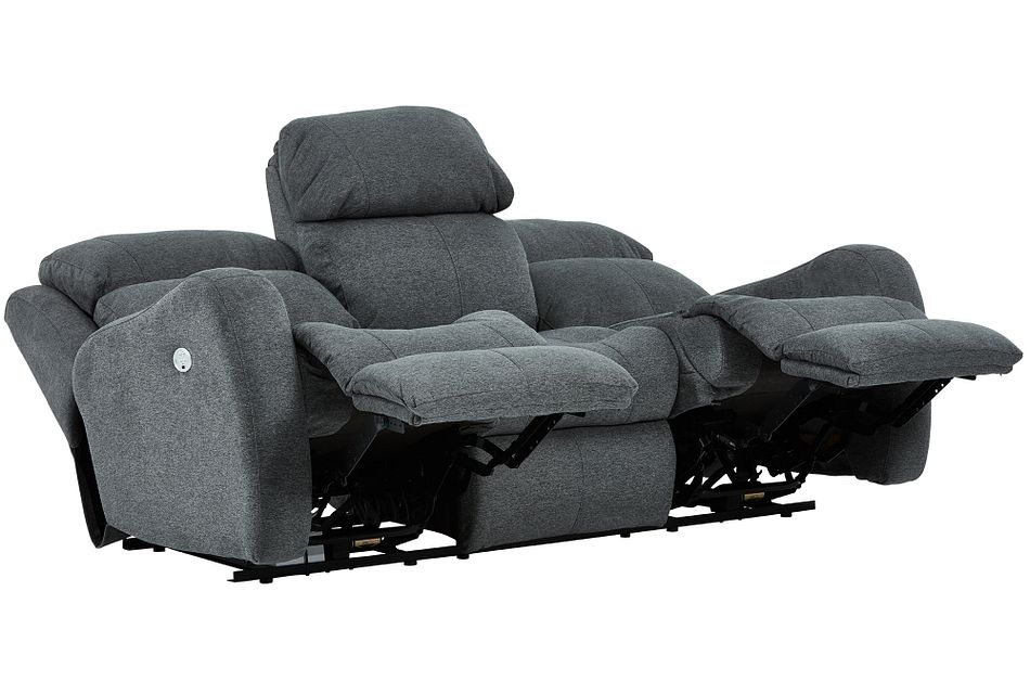 Finn Gray Fabric Power Reclining Sofa Living Room Reclining