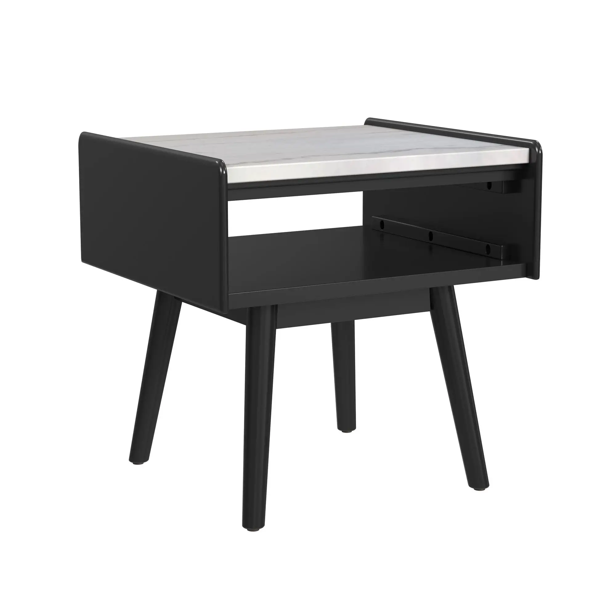 Joah Black Marble Square End Table Joah Black Marble Square End Table