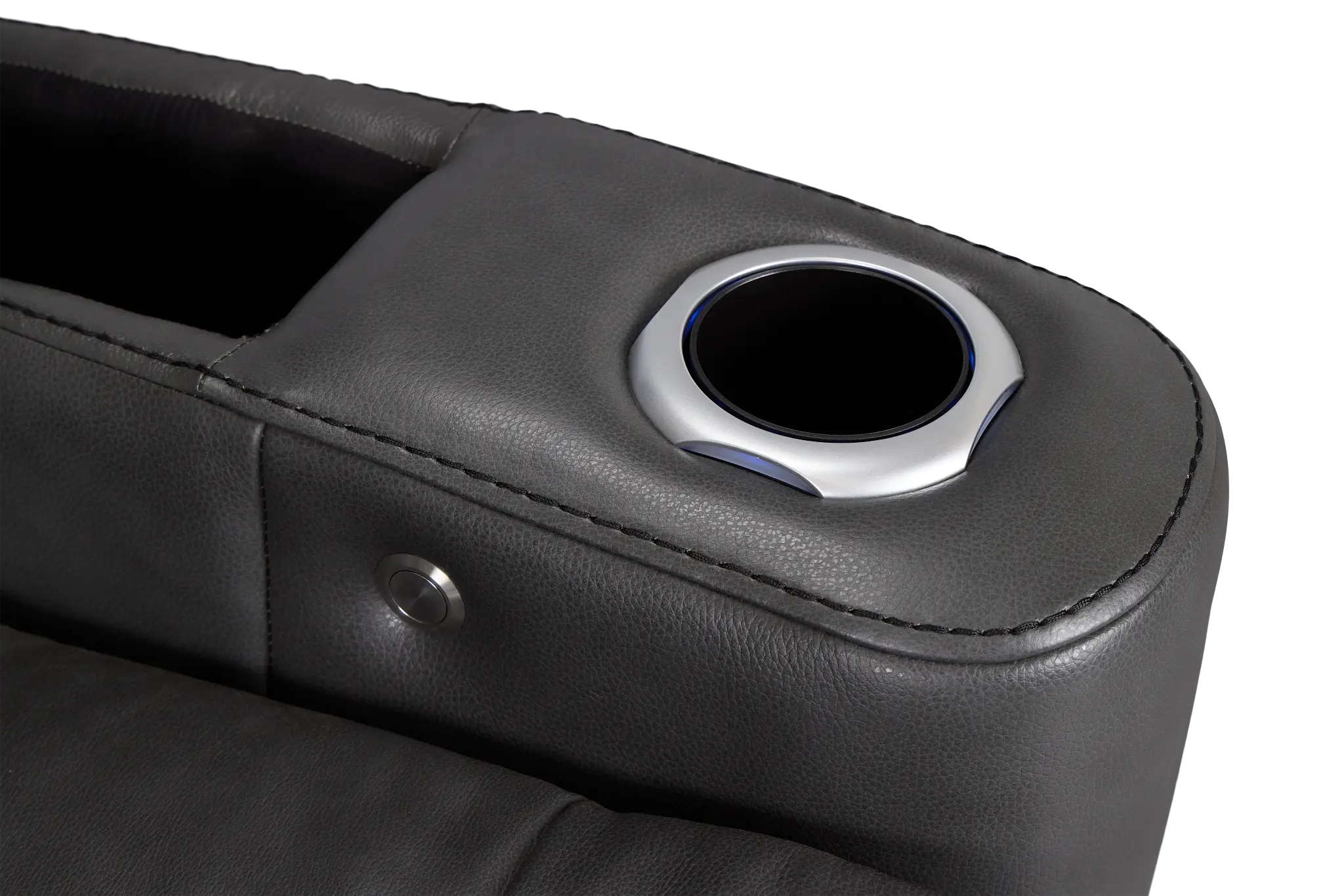 Nova Dark Gray Lthr/vinyl Medium 2-arm Triple Power Massage Sectional Nova Dark Gray Lthr/vinyl Medium 2-arm Triple Power Massage Sectional