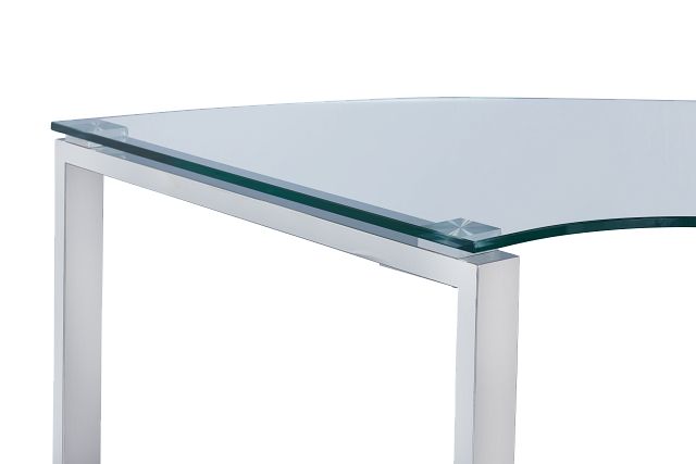 Olympia 40" Glass Corner Desk