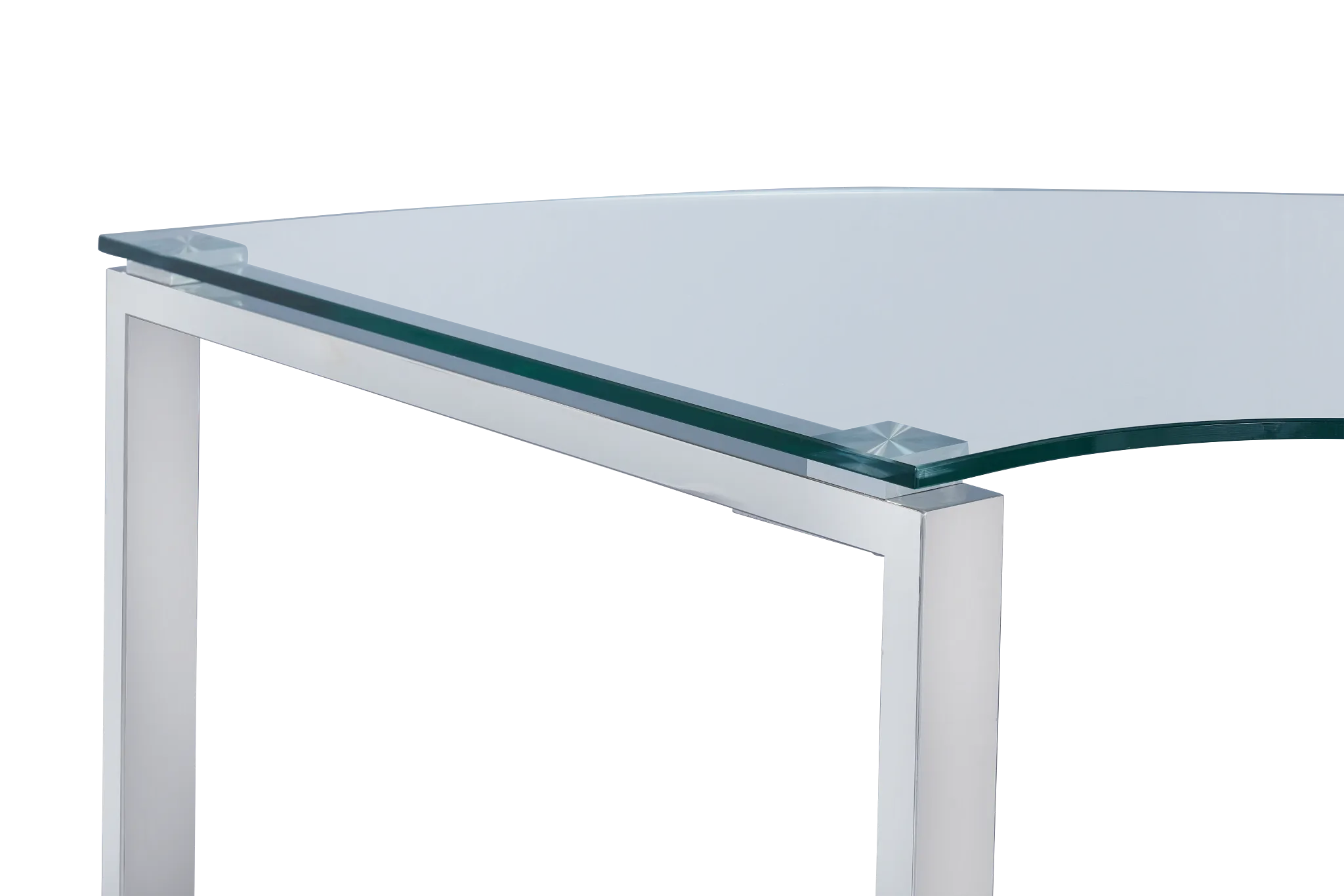 Olympia 40" Glass Corner Desk