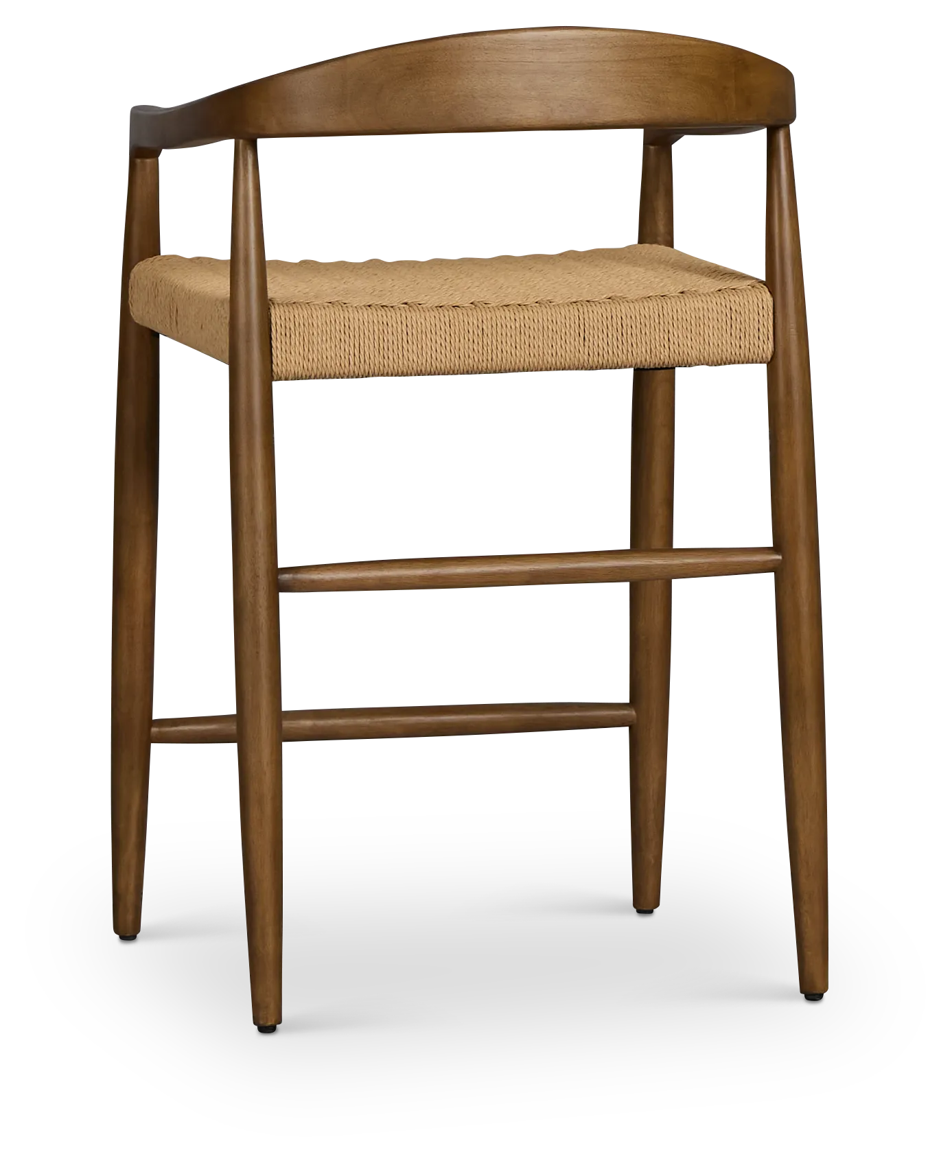 Santorini Mid Tone Curved 24" Woven Barstool
