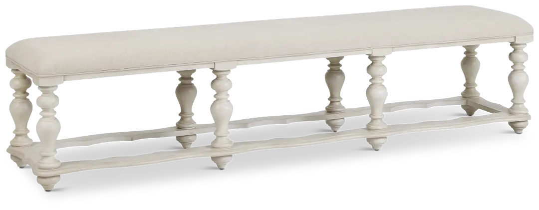 Savannah Ivory 83" Upholstered Dining Bench Savannah Ivory 83" Upholstered Dining Bench