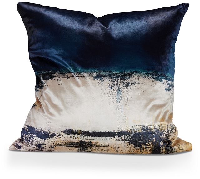 Lily Blue 22" Square Accent Pillow