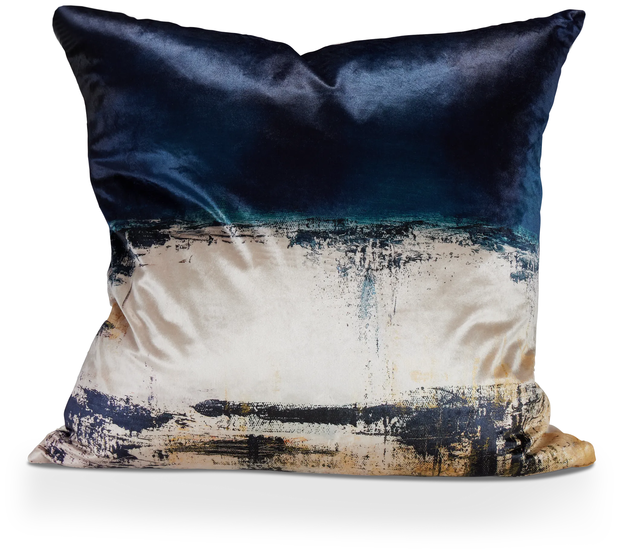 Lily Blue 22" Square Accent Pillow