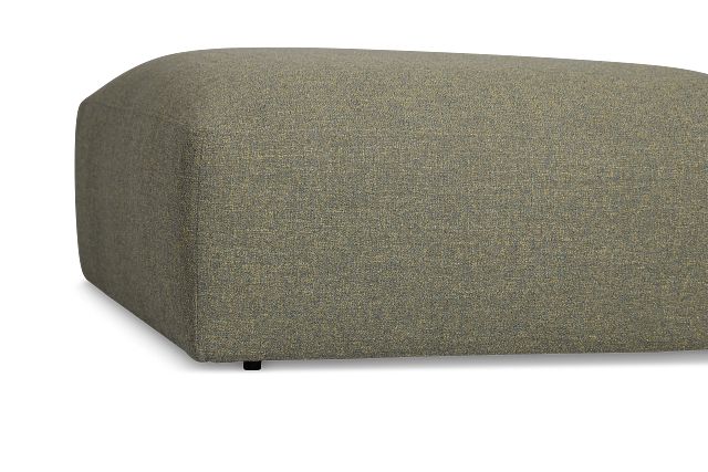 Baylor Green Fabric Ottoman
