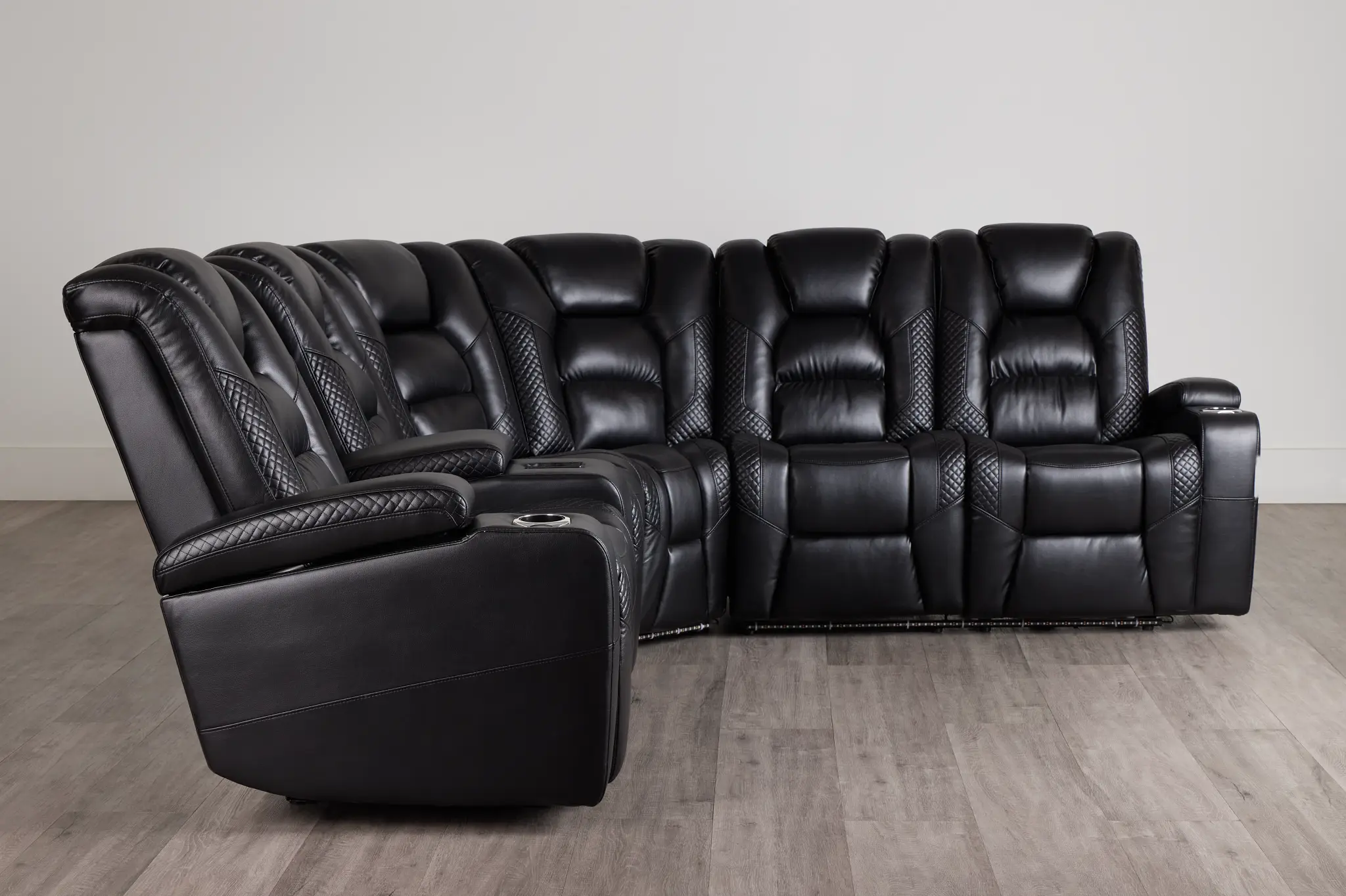 Troy Black Micro Left Console Love Reclining Sectional Troy Black Micro Left Console Love Reclining Sectional