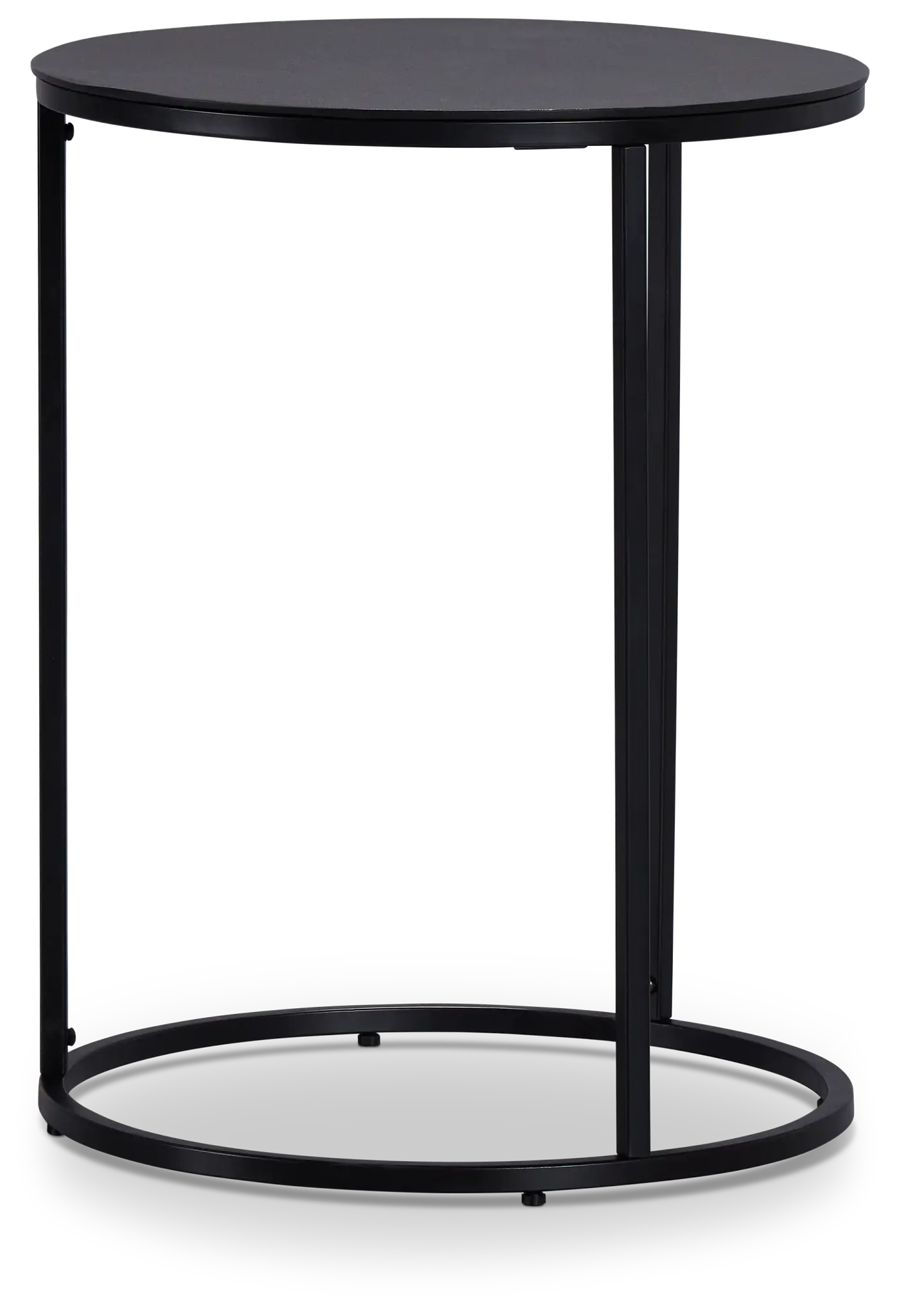 Doren Black Round End Table Doren Black Round End Table