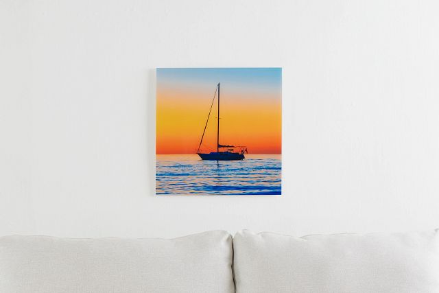 Golden Sail Acrylic Wall Art