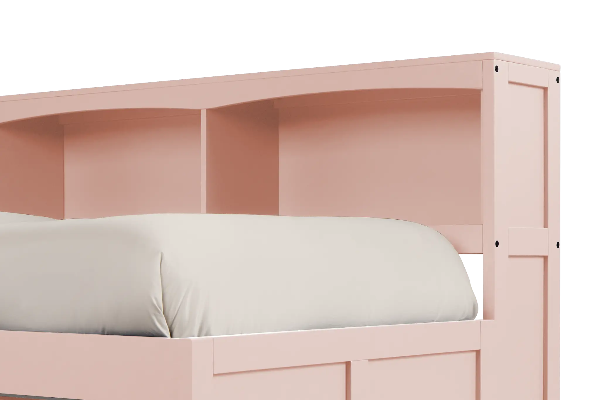 Charleston Pink Corner Bookcase Bed With 2 Storage Drawers Charleston Pink Corner Bookcase Bed With 2 Storage Drawers