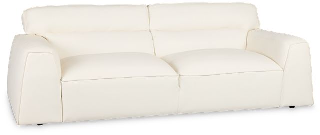 Blanca White Leather Sofa