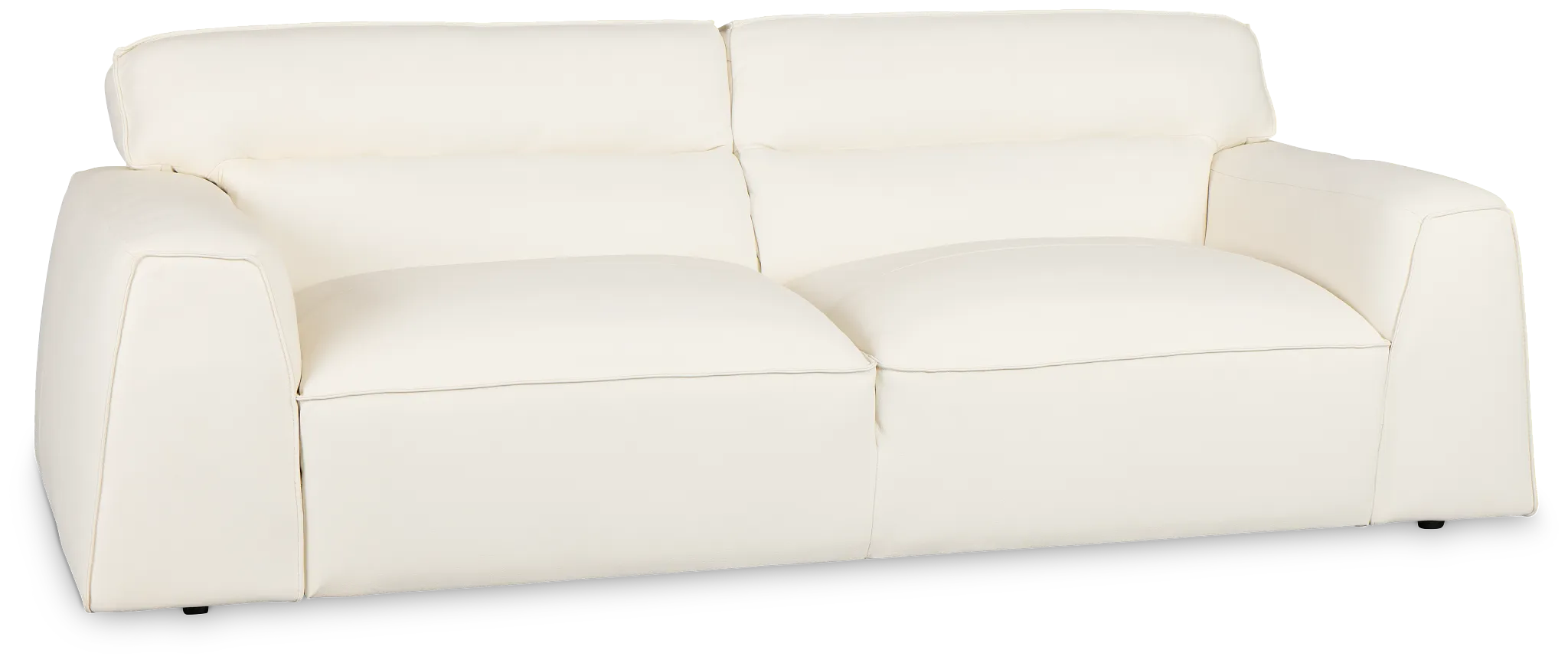 Blanca White Leather Sofa