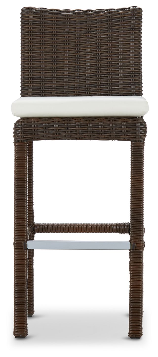 Southport White Woven 30" Barstool