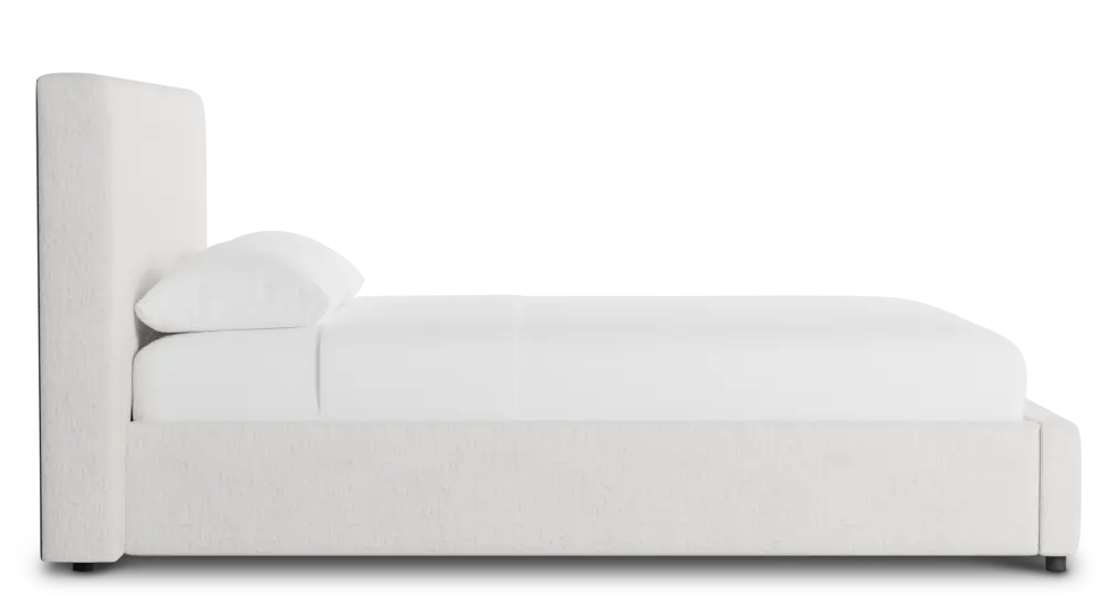 Grayton Linen Light Beige 44" Upholstered Platform Bed Grayton Linen Light Beige 44" Upholstered Platform Bed