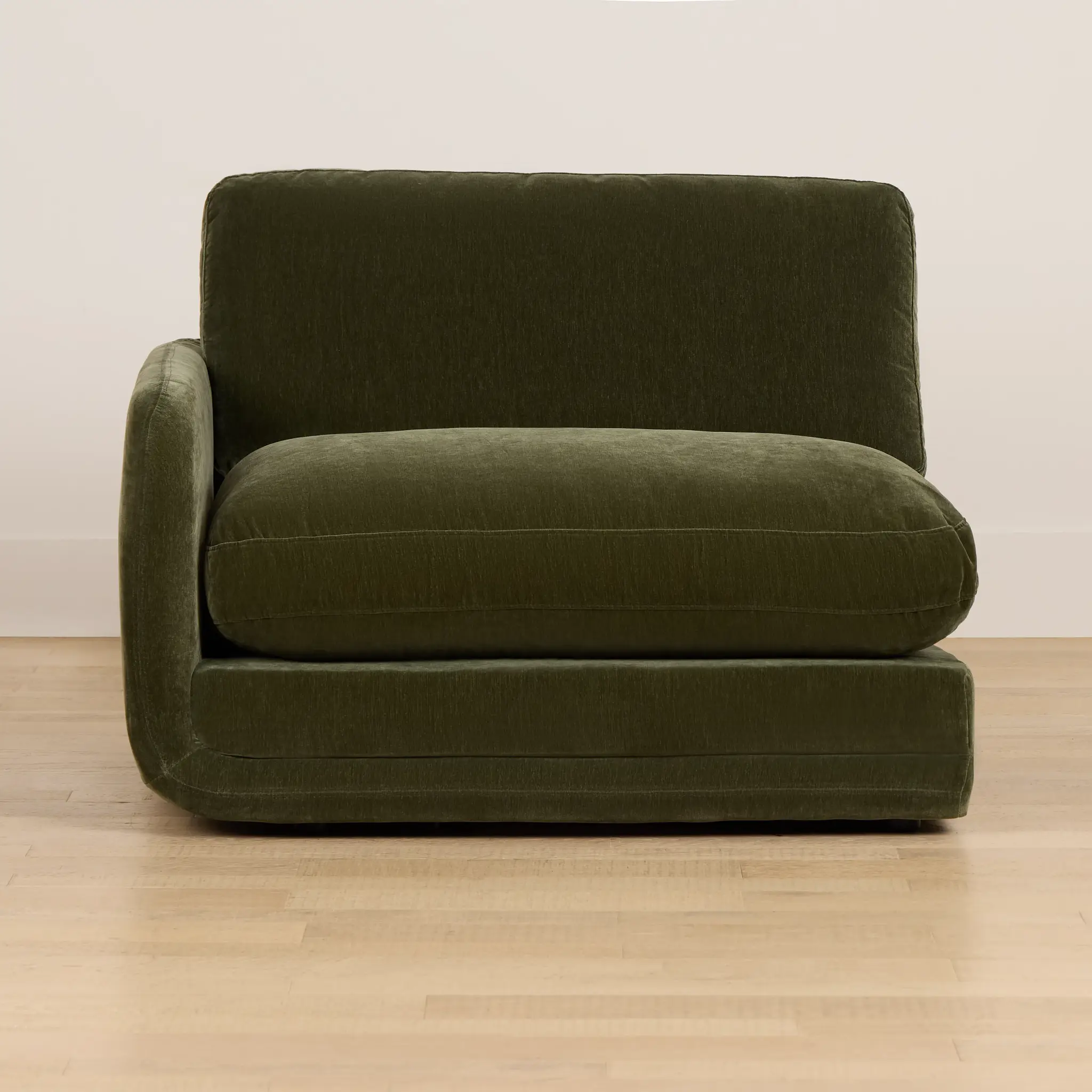 Jules Green Velvet Left Chair Jules Green Velvet Left Chair