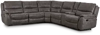 Dober Dark Gray Micro Medium Dual Manual 2-arm Sectional