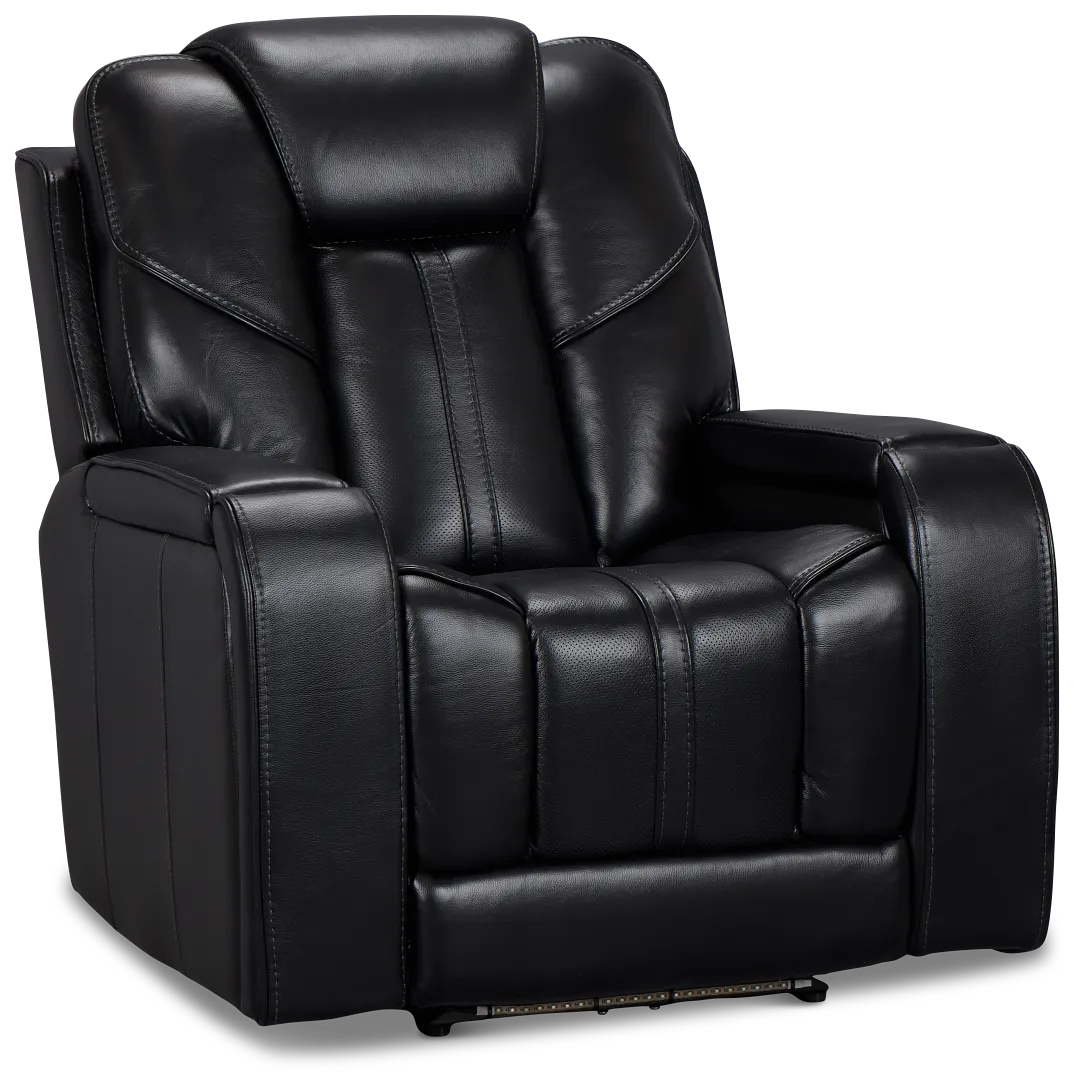 Eclipse Black Lthr/vinyl Power Recliner