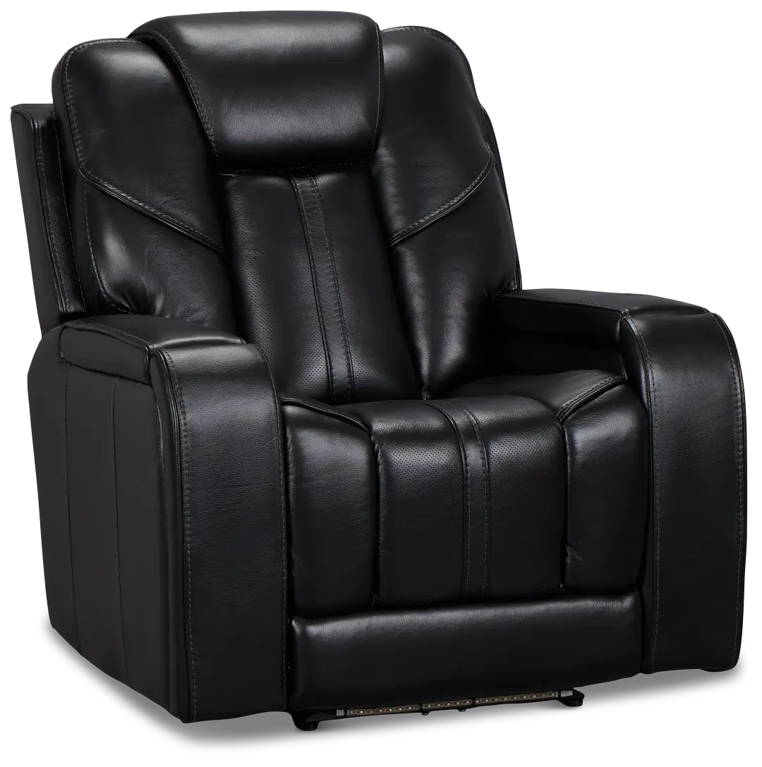 Eclipse Black Lthr/vinyl Power Recliner Eclipse Black Lthr/vinyl Power Recliner