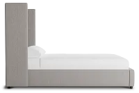 Captiva Peyton Gray 60" Upholstered Shelter Bed