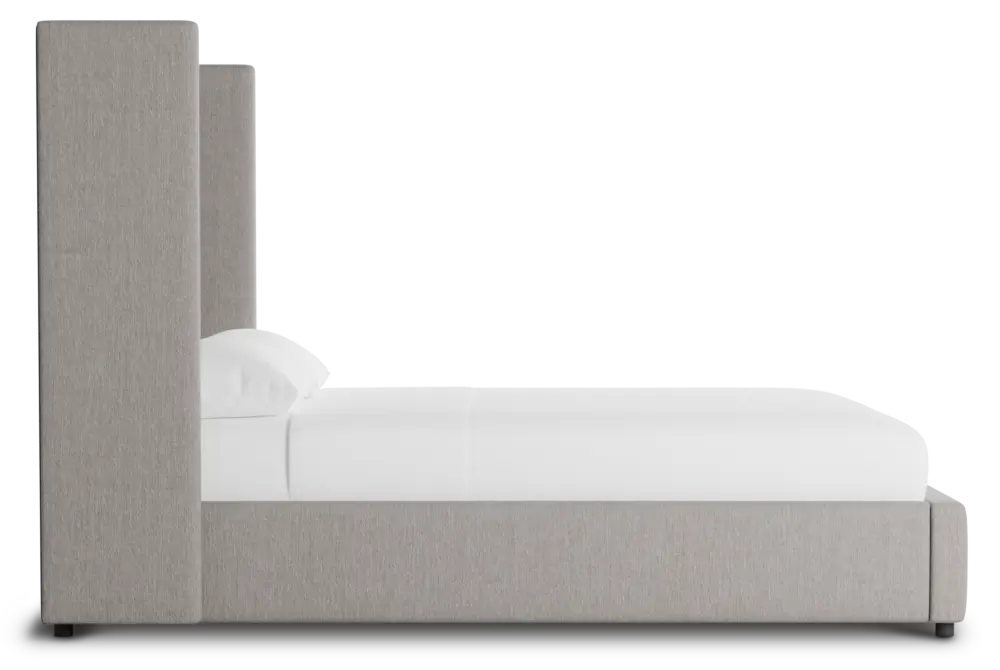 Captiva Peyton Gray 60" Upholstered Shelter Bed Captiva Peyton Gray 60" Upholstered Shelter Bed