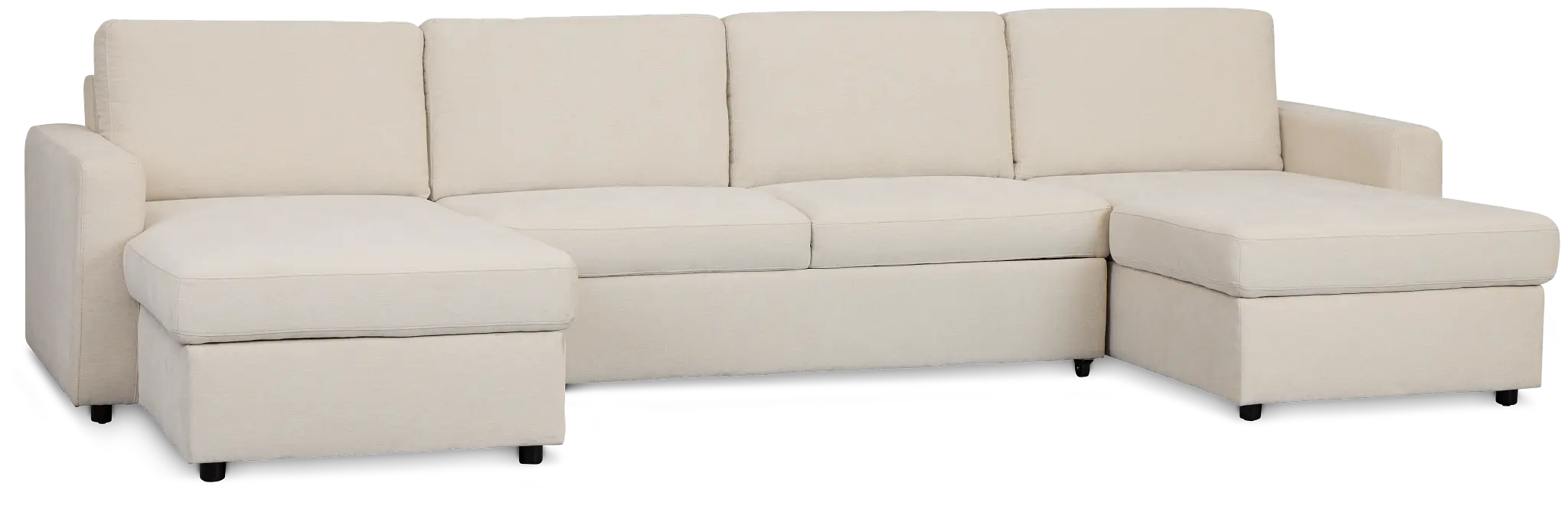 Addie Beige Fabric Double Chaise Sleeper Storage Sectional Addie Beige Fabric Double Chaise Sleeper Storage Sectional