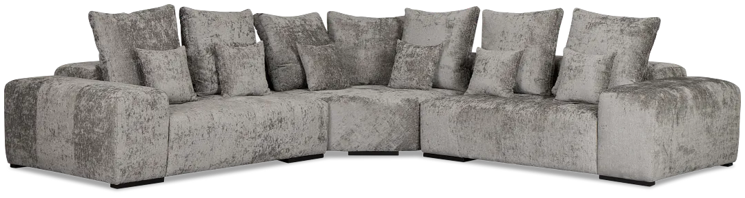 Skylar Gray Fabric Small Two-arm Sectional