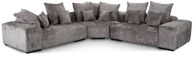 Skylar Gray Fabric Small Two-arm Sectional