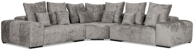 Skylar Gray Fabric Small Two-arm Sectional