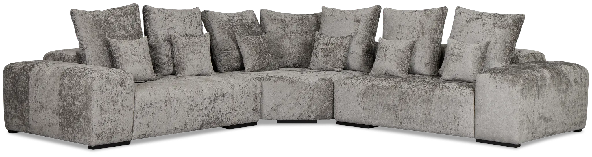 Skylar Gray Fabric Small Two-arm Sectional Skylar Gray Fabric Small Two-arm Sectional
