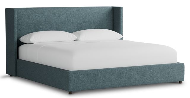 Captiva Sutton Blue 48" Upholstered Shelter Bed