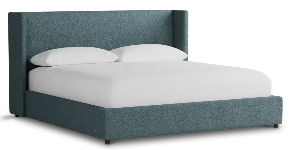 Captiva Sutton Blue 48" Upholstered Shelter Bed