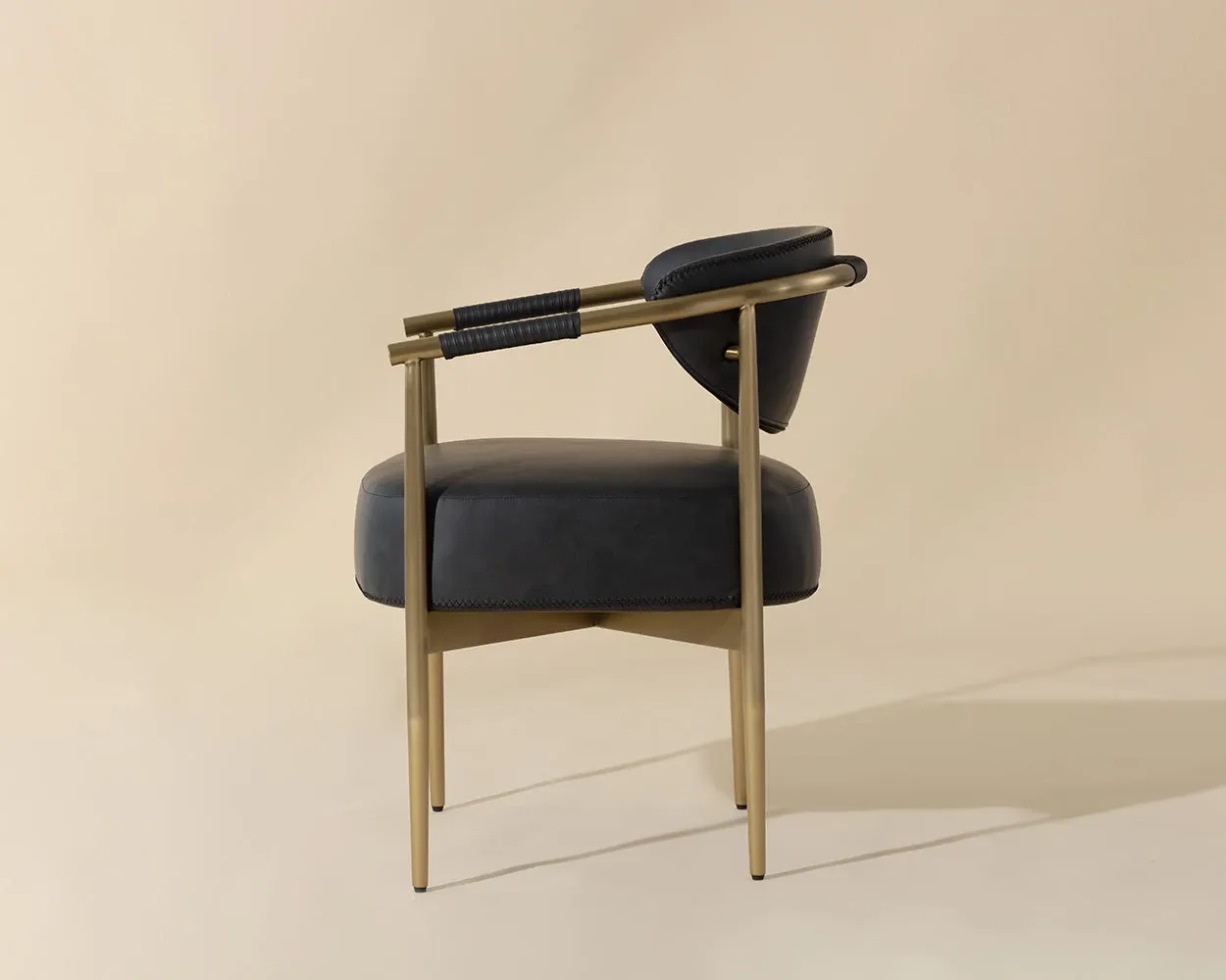 Karli Black Upholstered Arm Chair