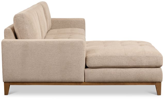 Maisie Light Brown Fabric Left Chaise Sectional