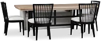 Southlake Two-tone Rectangular Table With 4 Side Chairs & Bench