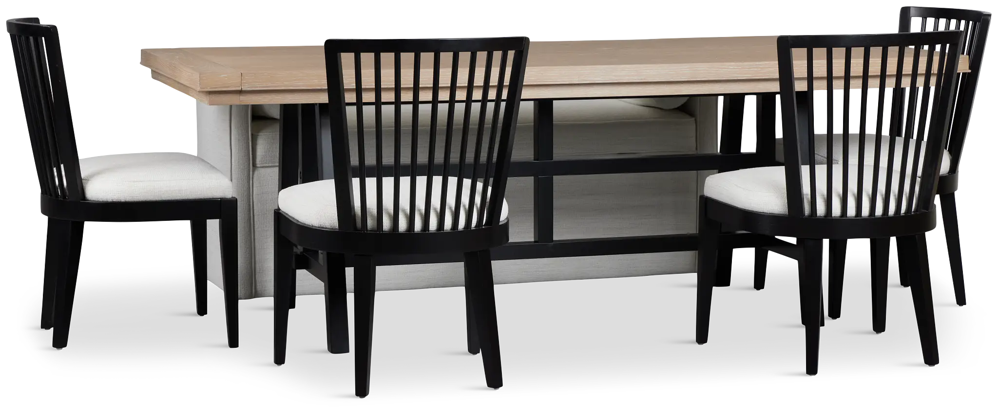 Southlake Two-tone Rectangular Table With 4 Side Chairs & Bench Southlake Two-tone Rectangular Table With 4 Side Chairs & Bench