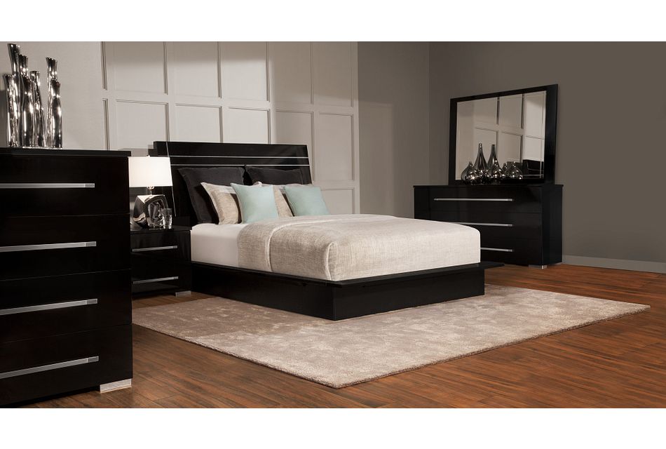 Dimora Black Wood Platform Bedroom Sets City Furniture Dimora Black Wood Platform Bedroom, Black Wood Bedroom Furniture