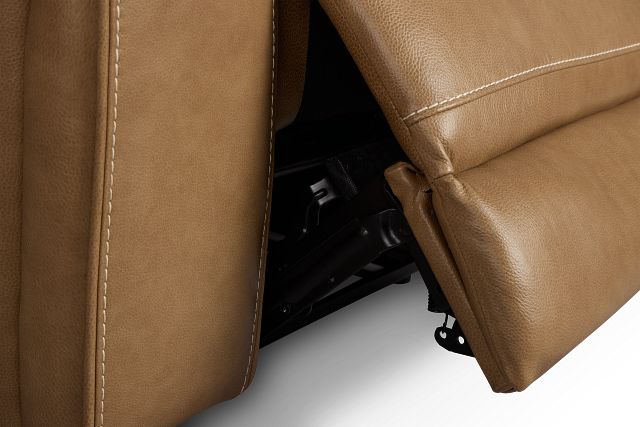 Jasper Light Brown Leather Power Reclining Sofa