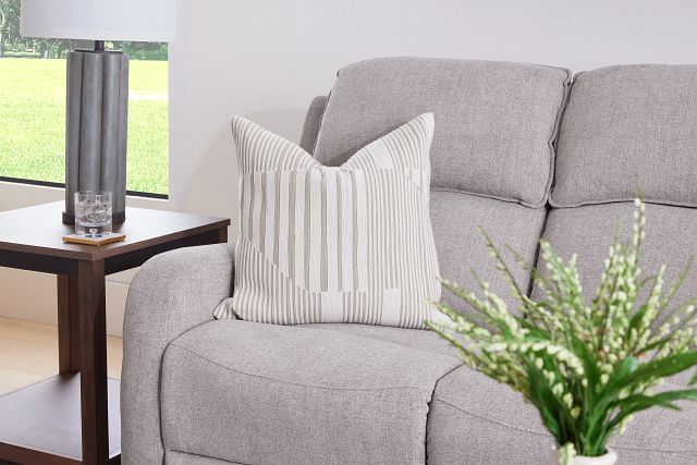 Piper Gray Fabric Power Reclining Sofa, Living Room - Reclining Sofas