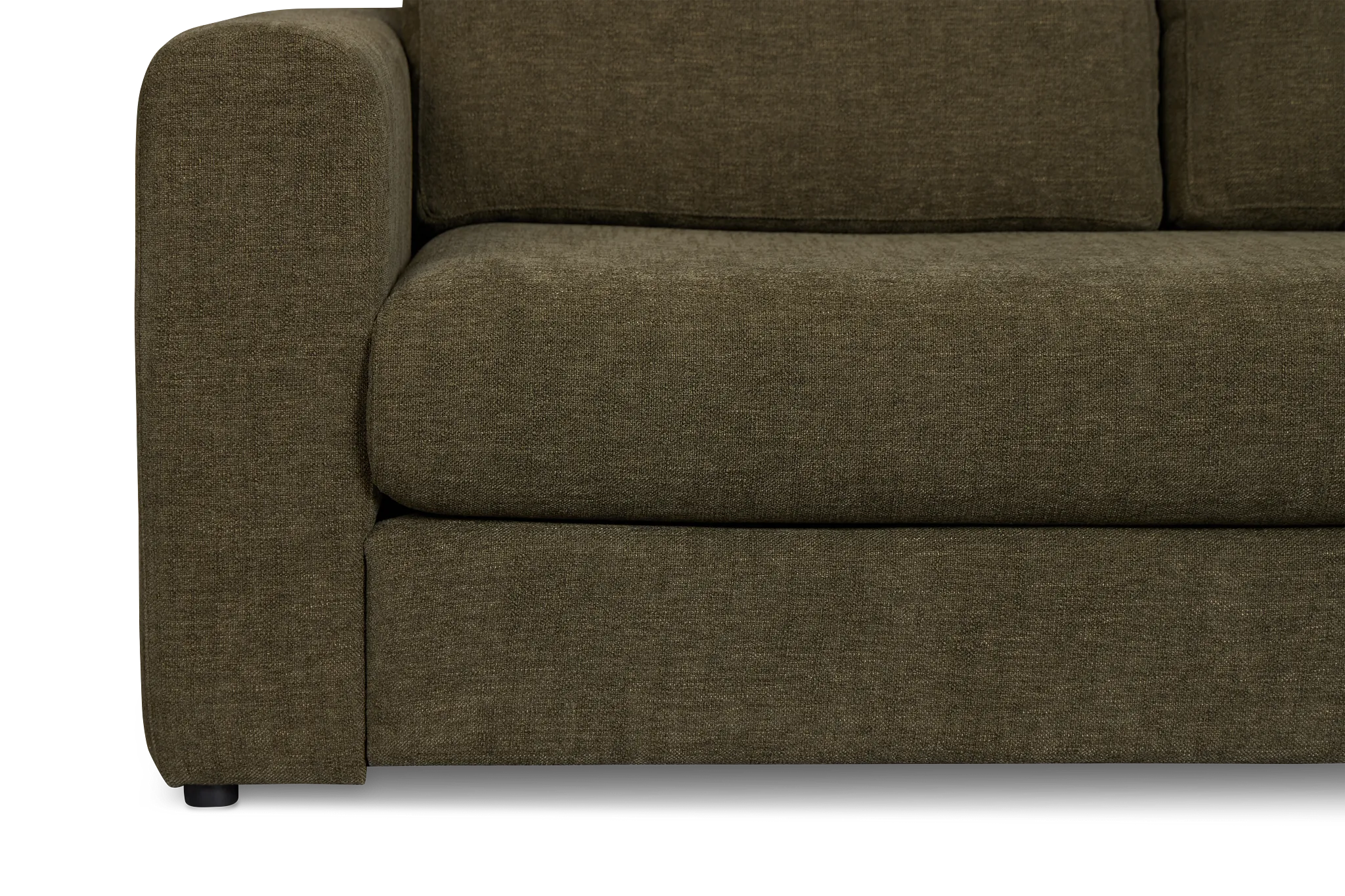 Alma Dark Green Fabric Right Chaise Sectional