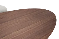 Nomad Mid Tone 94" Oval Table & 4 Light Beige Chairs W/ Mid-tone Legs