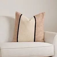Khalil Ivory 24" Square Accent Pillow